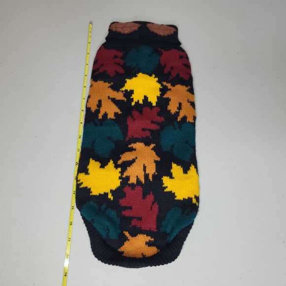 Autumn Leaf Turtleneck Dog Sweater - Picture 5 of 7